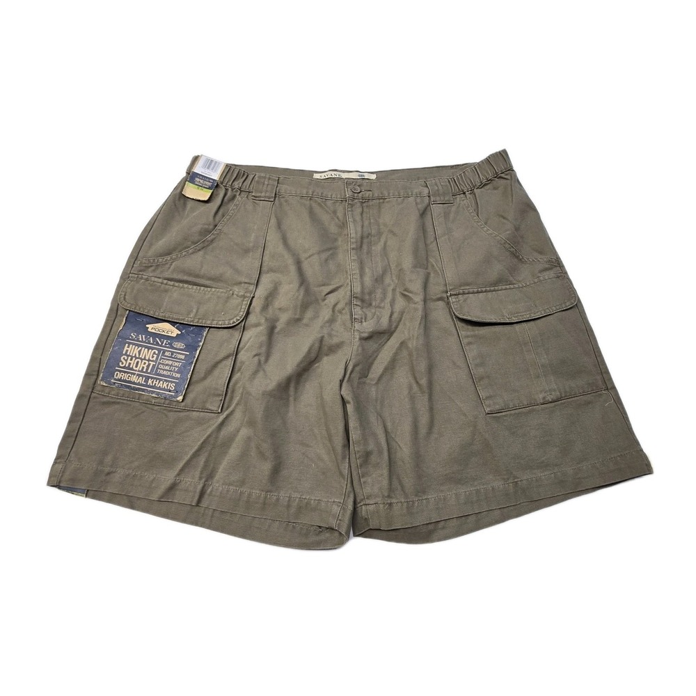 Vtg Savane NWT Cargo Hiking Shorts Mens 44"w Brown Outdoor 7"L Comfort Workwear